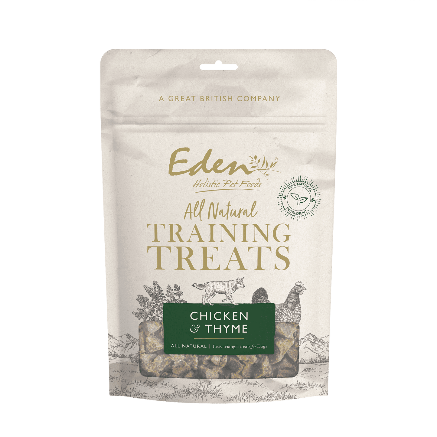 Eden Dog Treats: Training Treats Chicken & Thyme 80g