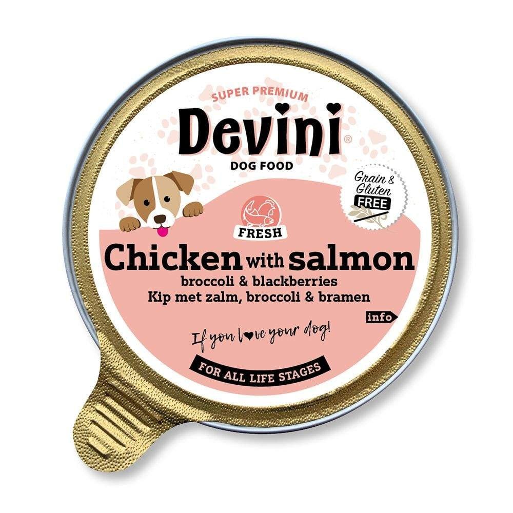 Devini Wet Dog Food: Chicken & Salmon