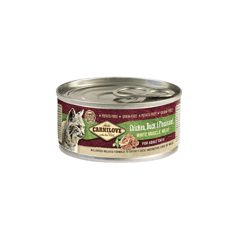 Carnilove Wet Cat Food: Tins Adult Chicken, Duck & Pheasant 100g