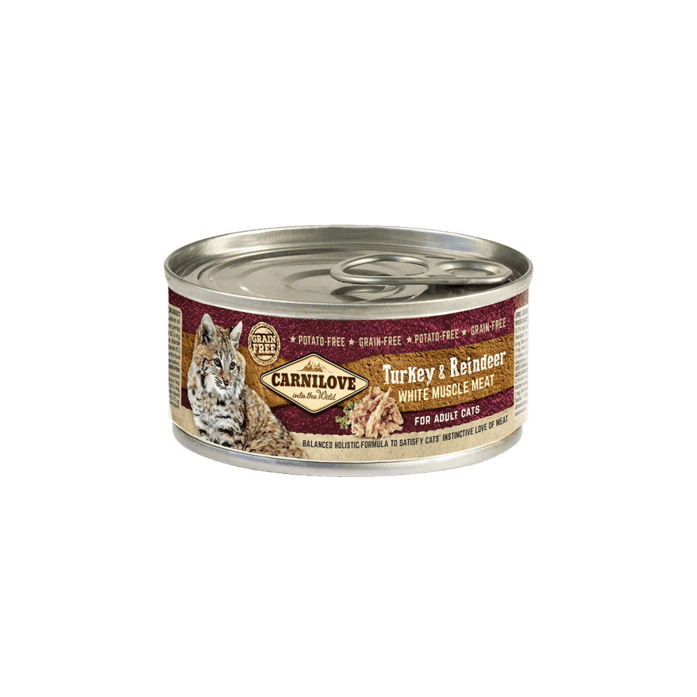 Carnilove Wet Cat Food: Tins Adult Turkey & Reindeer 100g