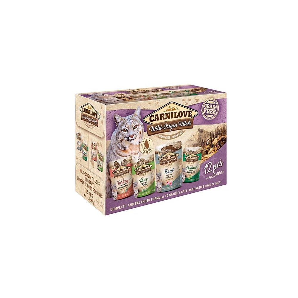Carnilove Wet Cat Food: Pouch Adult MultiPack 12x85g