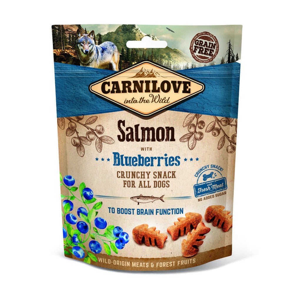 Carnilove Dog Treats: Crunchy Salmon with Blueberries 200g