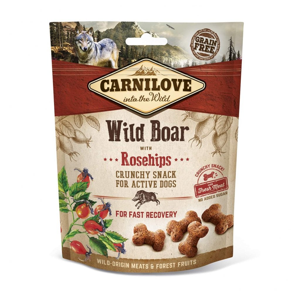 Carnilove Dog Treats: Crunchy Wild Boar with Rosehips 200g