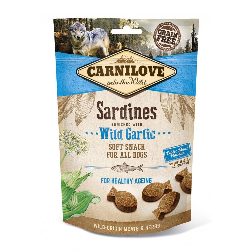 Carnilove Dog Treats: Soft Sardines with Wild Garlic 200g