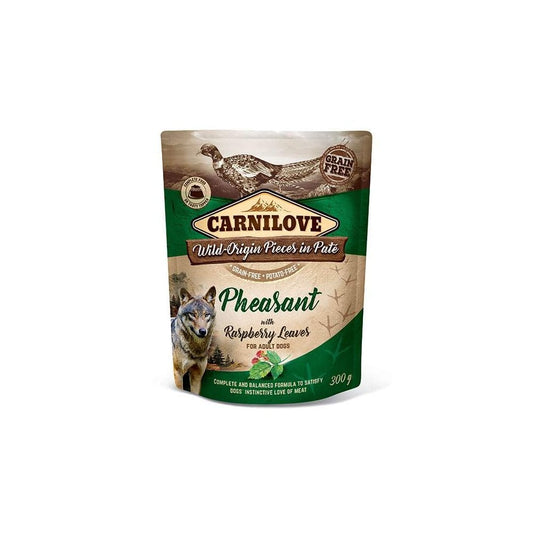 Carnilove Wet Dog Food: Pouch Adult Pheasant with Raspberry 300g