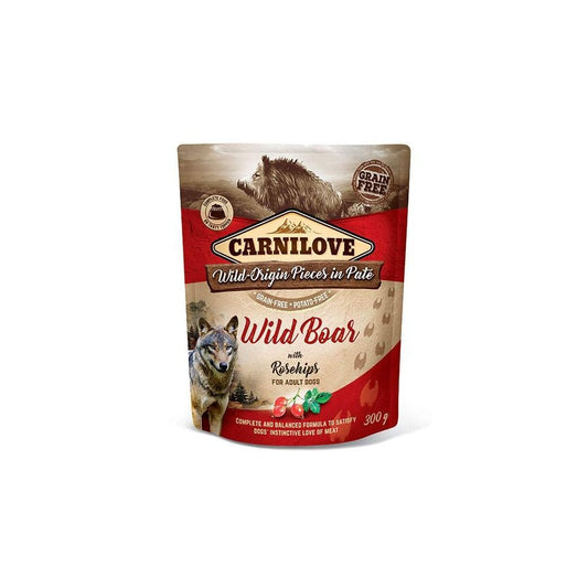 Carnilove Wet Dog Food: Pouch Adult Wild Boar with Rosehips 300g