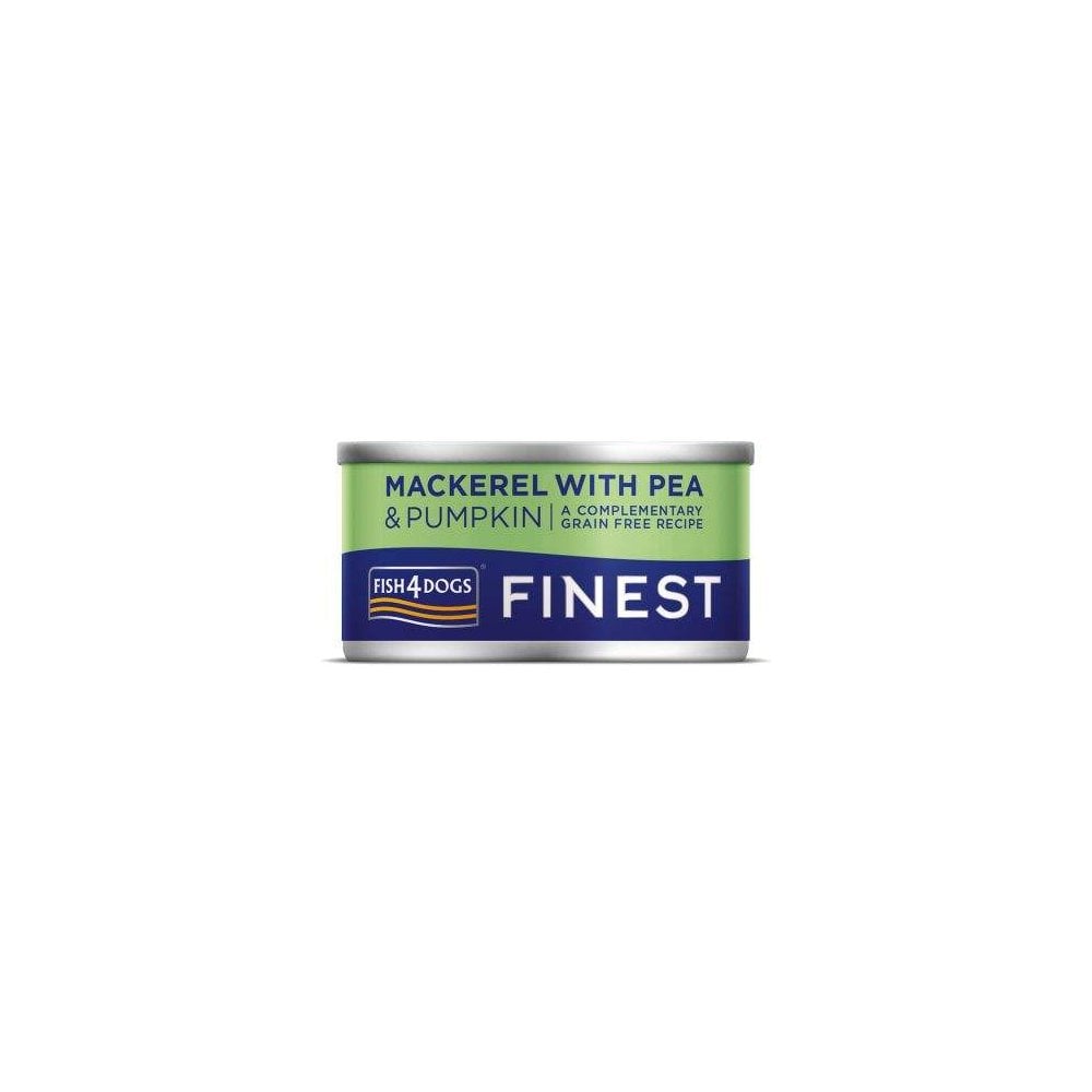 Fish4Dogs Wet Dog Food: Tins Mackerel with Pea & Pumpkin 85g