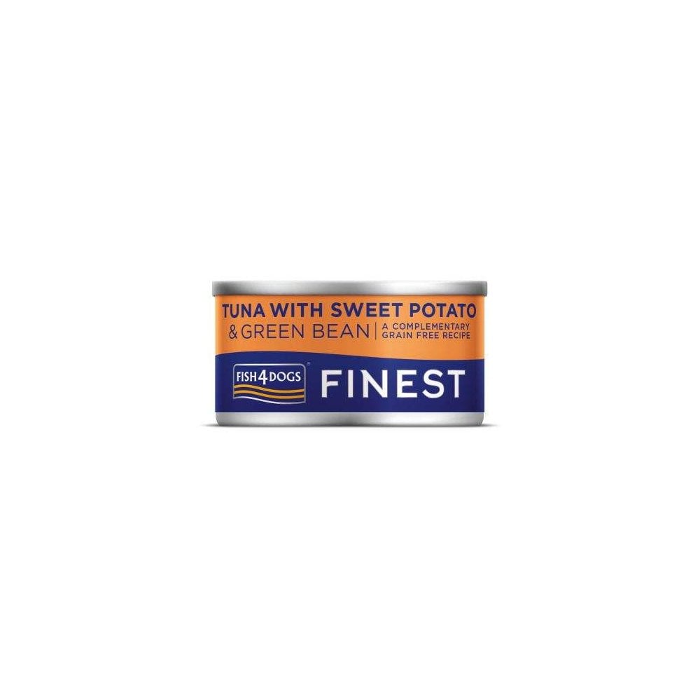 Fish4Dogs Wet Dog Food: Tins Tuna with Green Bean & Sweet Potato 85g