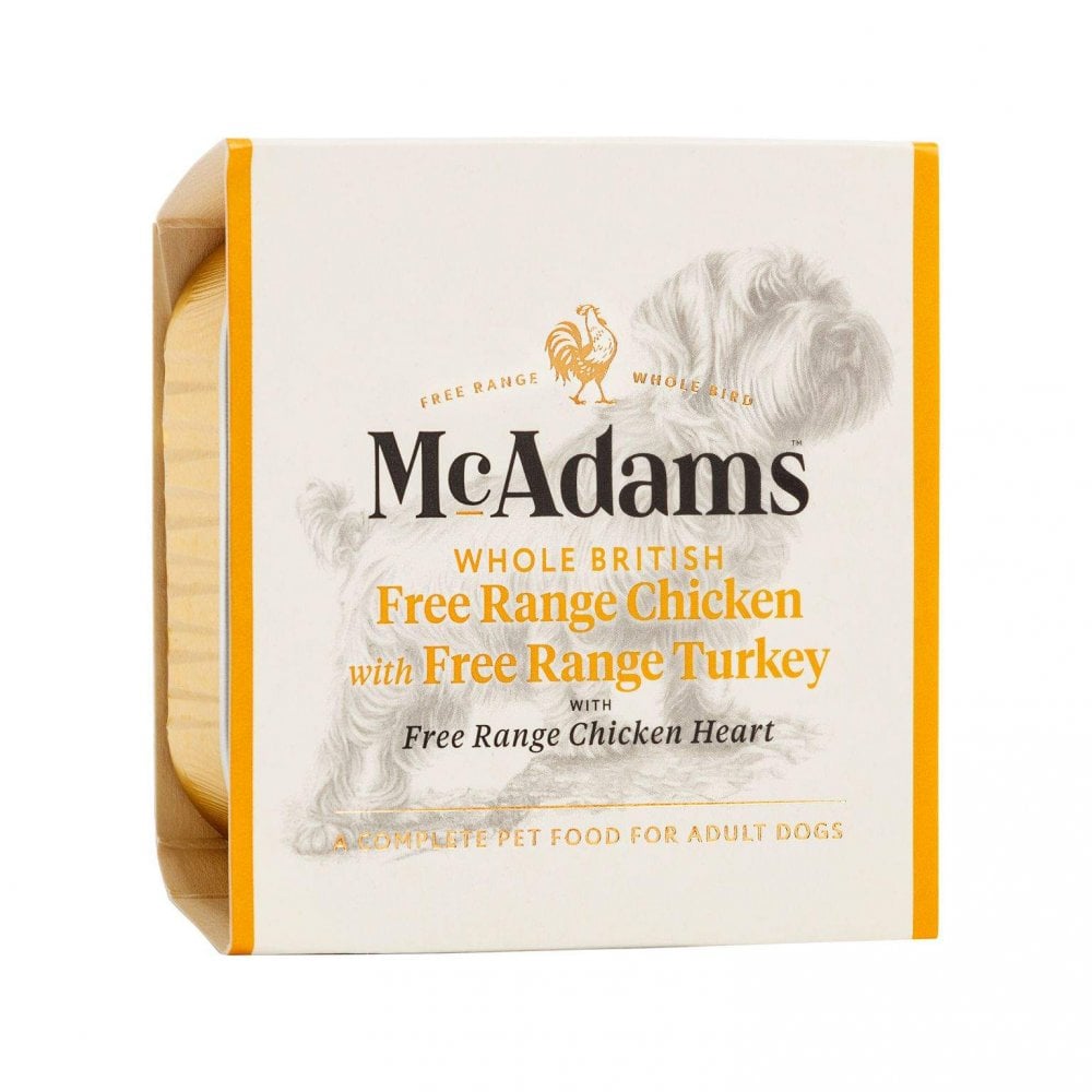McAdams Wet Dog Food: Free Range Chicken & Turkey with Heart 150g