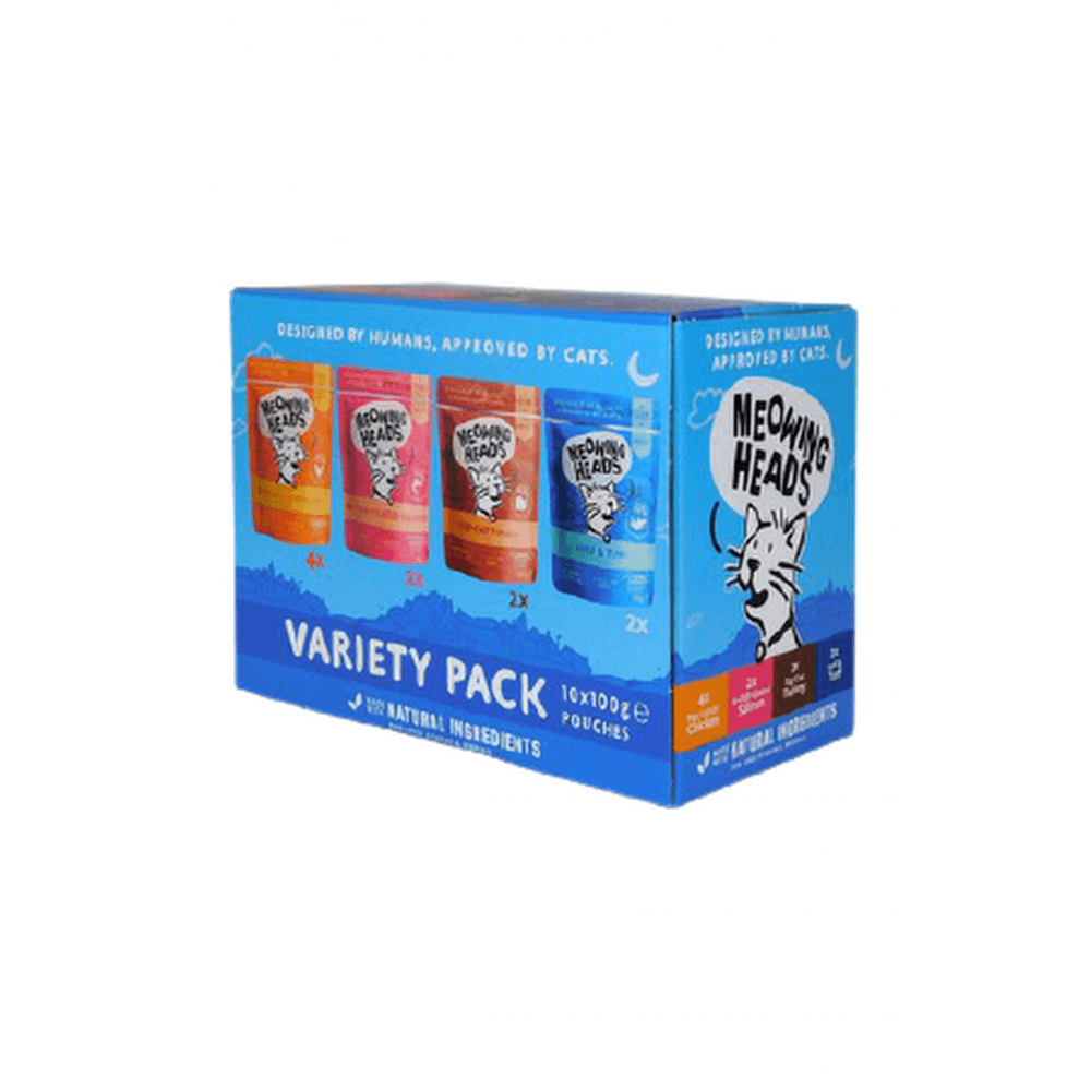 Meowing Heads Wet Cat Food: MultiPack 10x100g