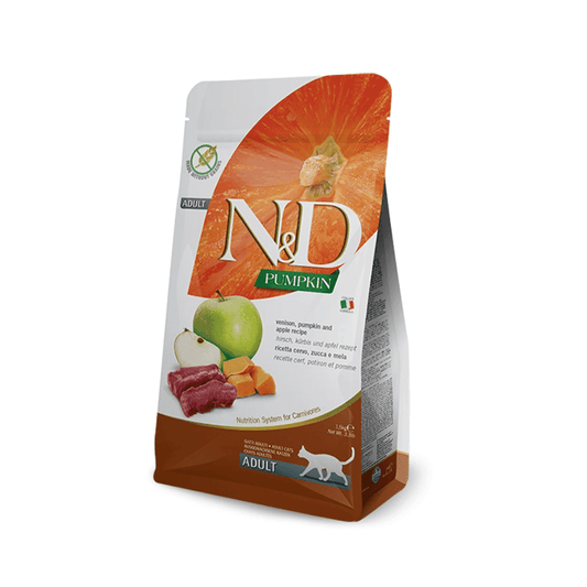 Natural & Delicious Cat Food: Pumpkin Adult Venison & Apple 1.5kg
