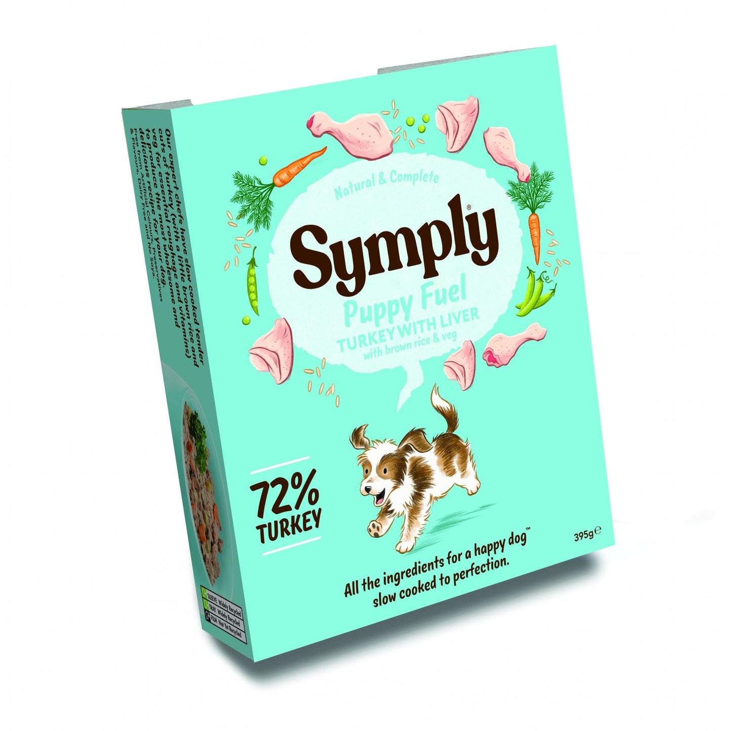 Symply Wet Dog Food: Puppy Turkey with Brown Rice 7x395g