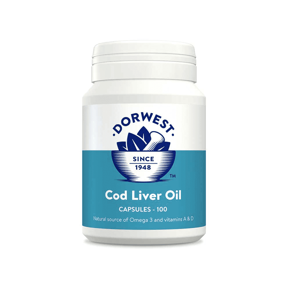 Dorwest Herbs Cod Liver Oil for Dogs & Cats 100 Capsules