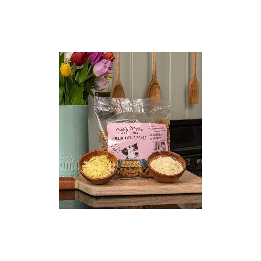 Betty Miller Dog Treats: Grain Free Cheese Little Bones 400g