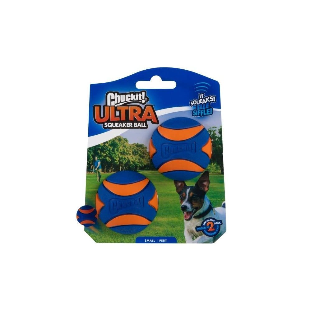 Chuckit Ultra Squeaker Ball Small 2pk