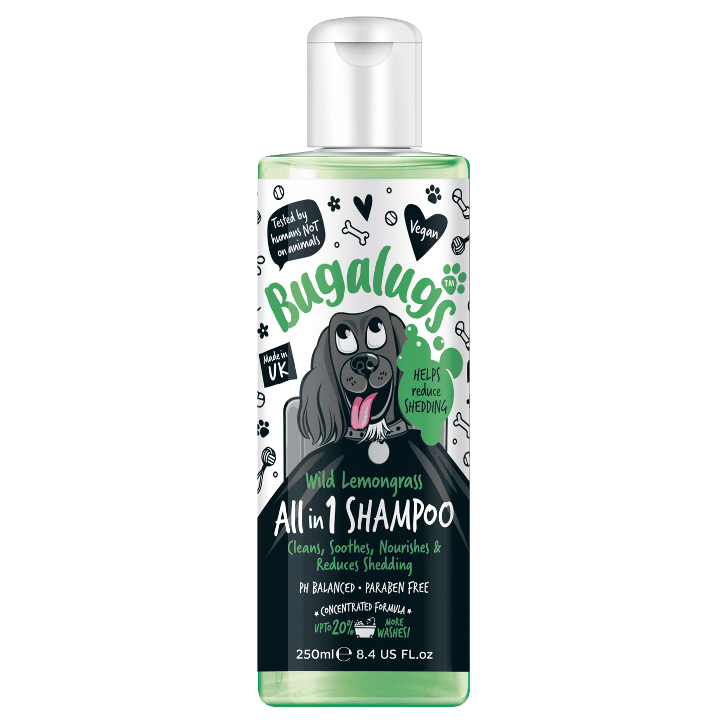 Bugalugs All in One Wild Lemongrass Dog Shampoo 250ml