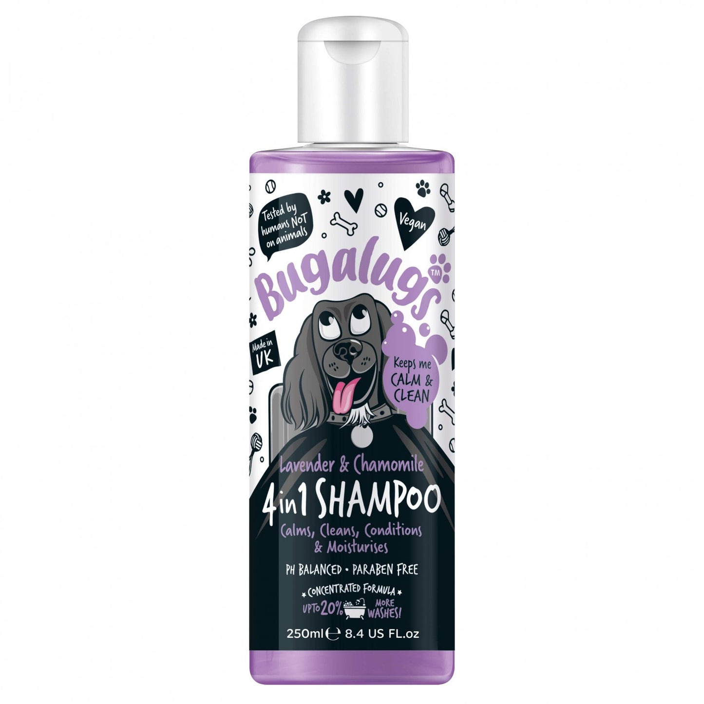 Bugalugs 4 In 1 Lavender & Chamomile Dog Shampoo 250ml
