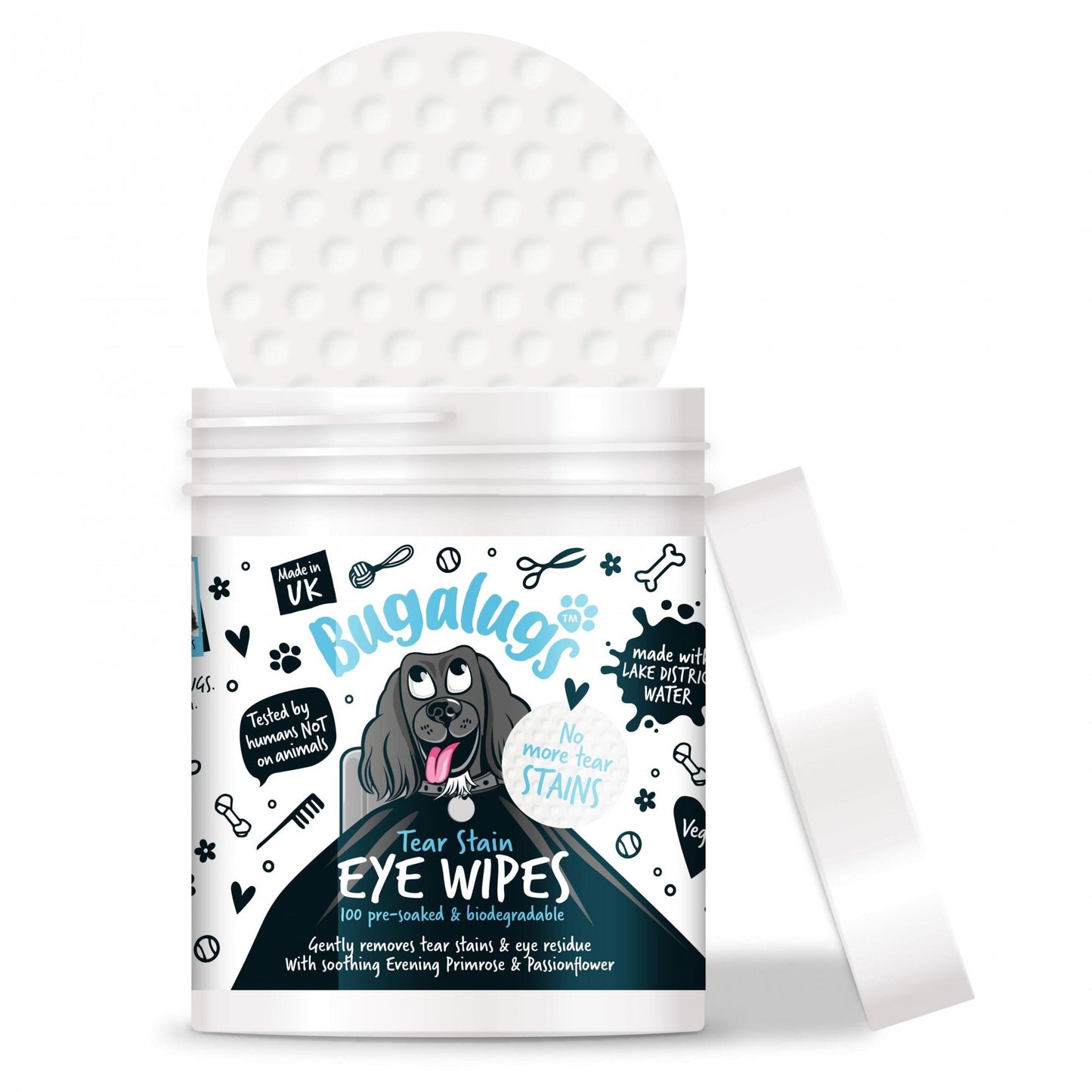 Bugalugs Tear Stain Eye Wipes for Dogs 100pk