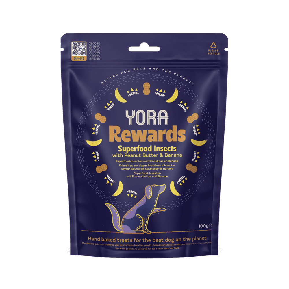 YORA Dog Treats: Rewards Peanut Butter & Banana 100g