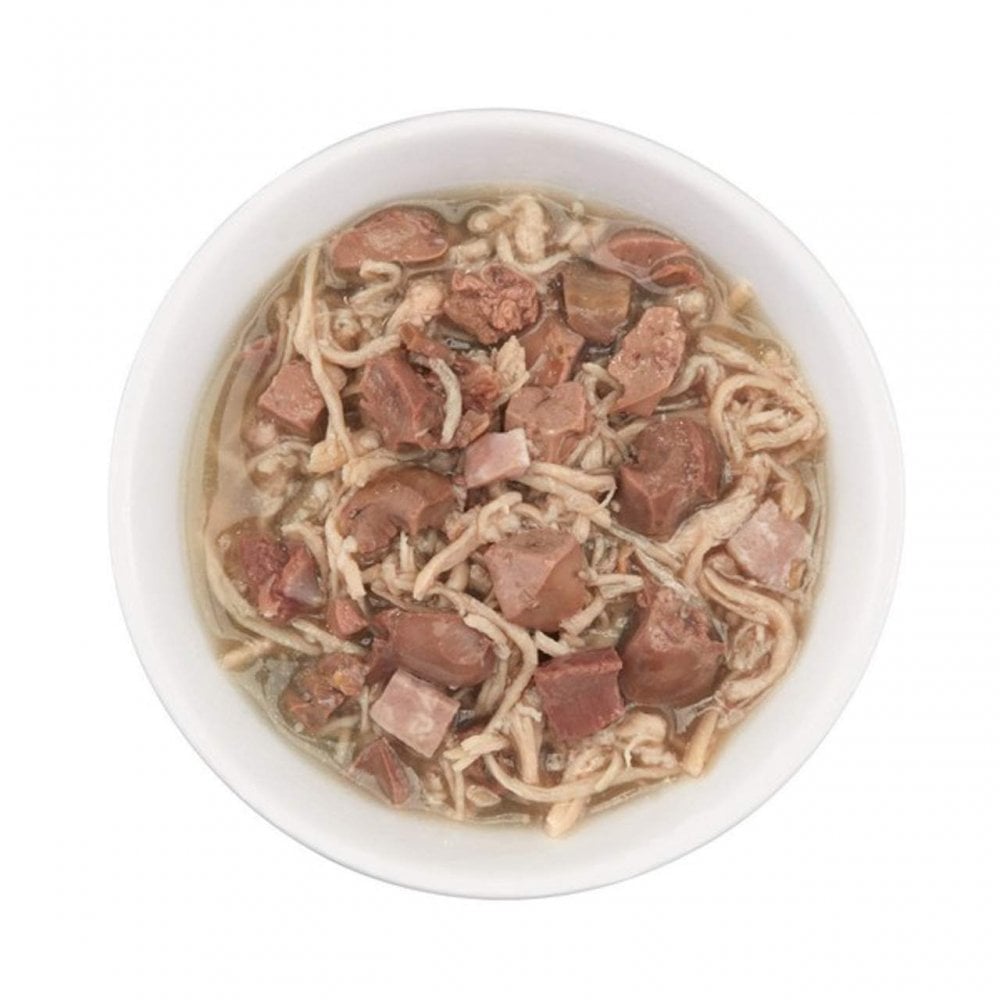 Schesir After Dark Wet Cat Food: Adult Chicken with Ham in Broth 80g