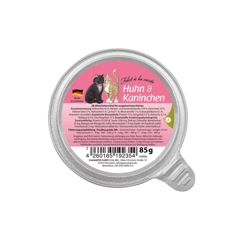 Granatapet Wet Cat Food: Filet á La Carte Chicken with Coney 85g