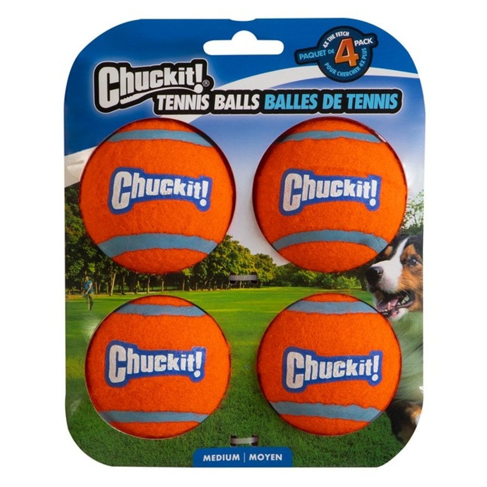 Chuckit Tennis Ball Medium 4pk