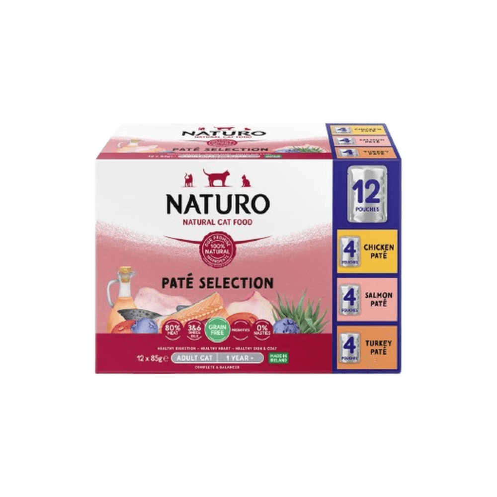 Naturo Cat Food: Adult Pate Selection 12x85g