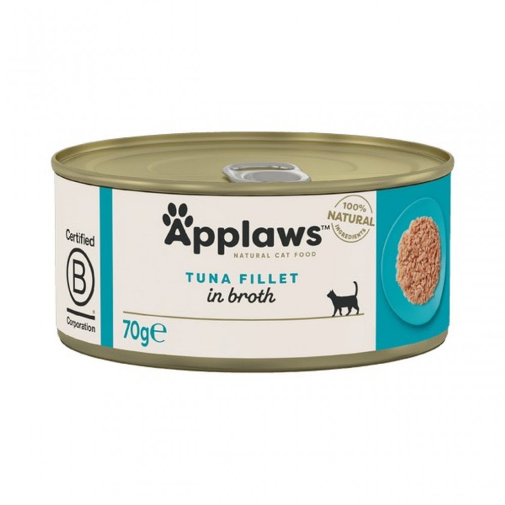 Applaws Wet Cat Food: Can Tuna Fillet in Broth 70g
