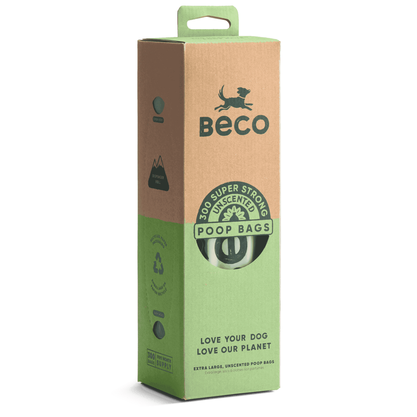 Beco Unscented Poop Bags Dispenser 300pk