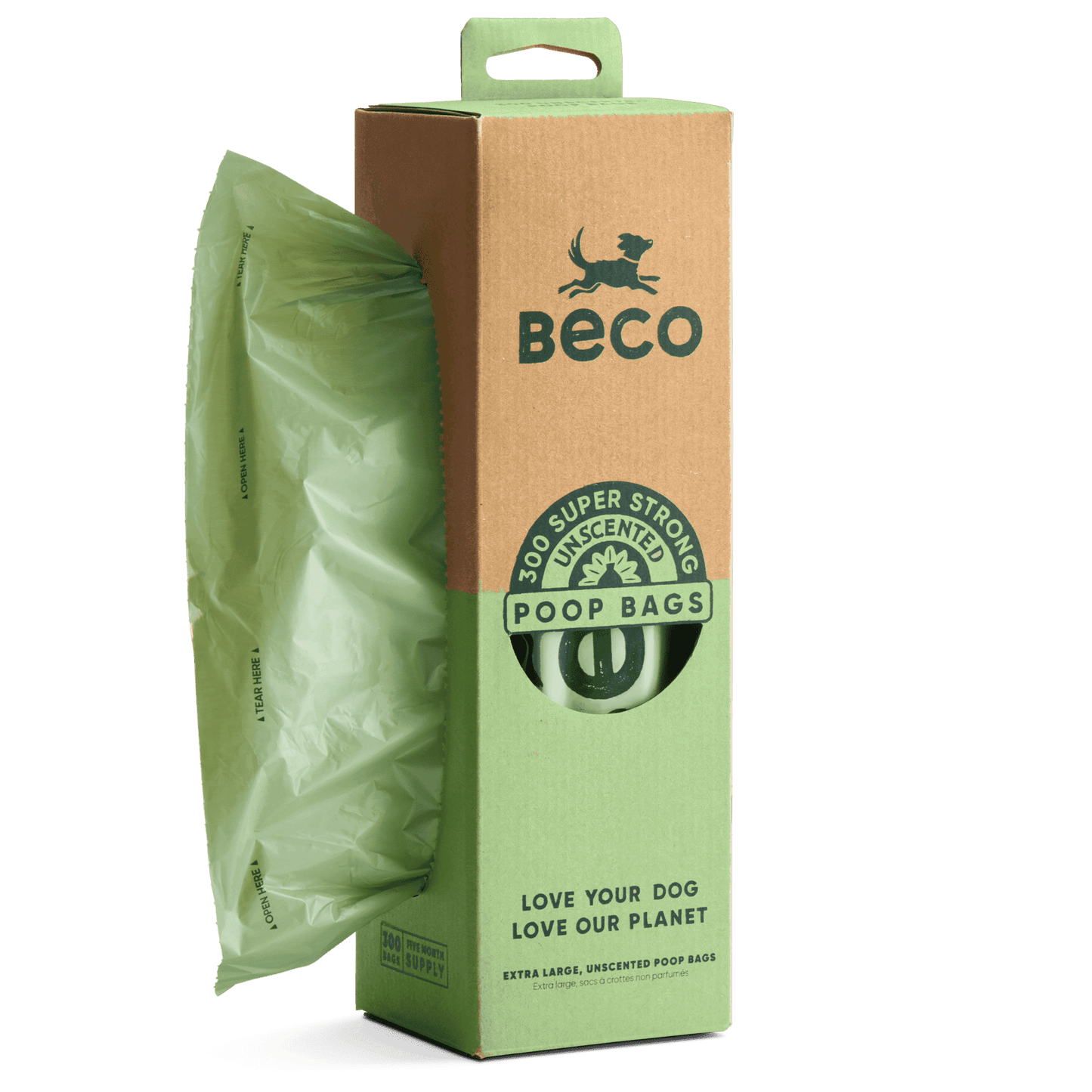 Beco Unscented Poop Bags Dispenser 300pk