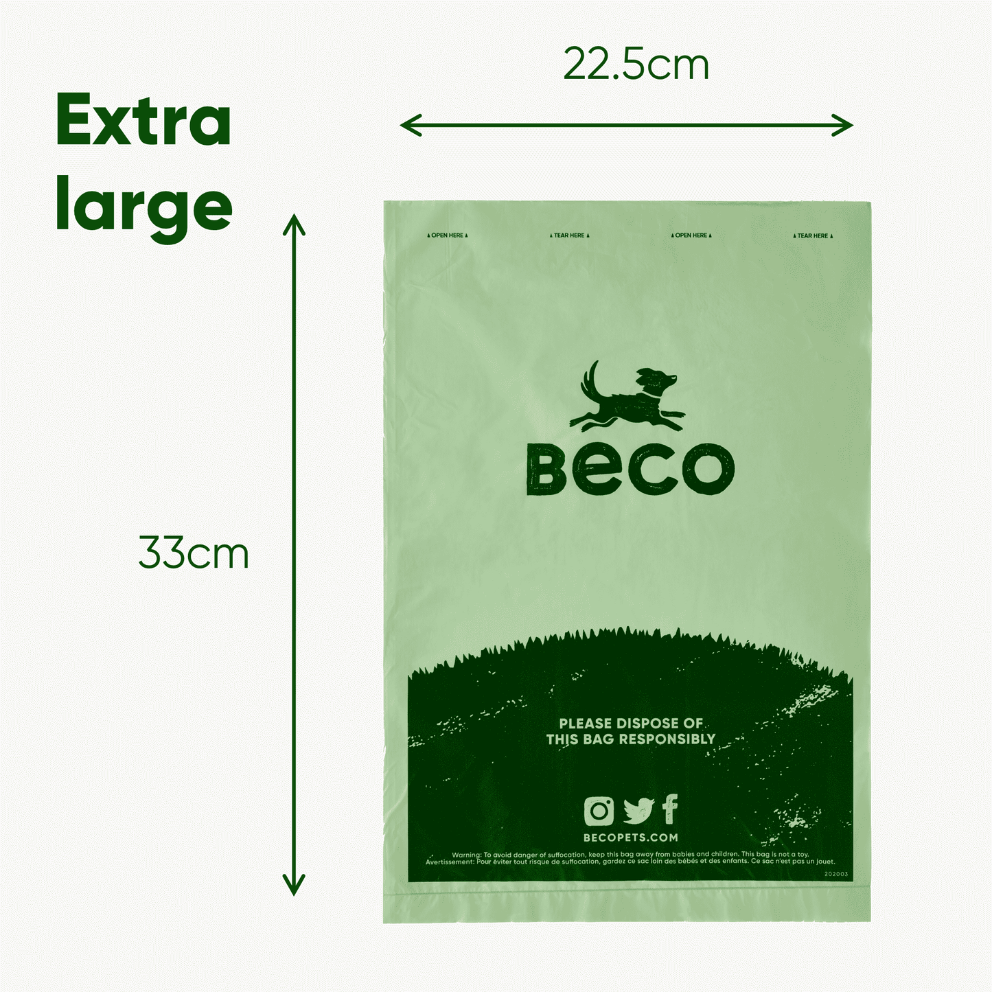 Beco Unscented Poop Bags Dispenser 300pk
