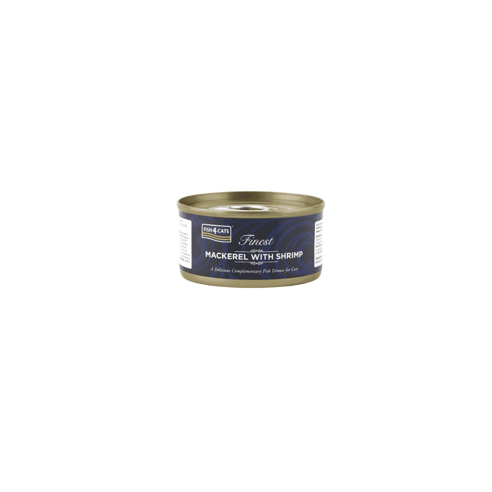 Fish4Cats Wet Food: Mackerel with Shrimp 10x70g