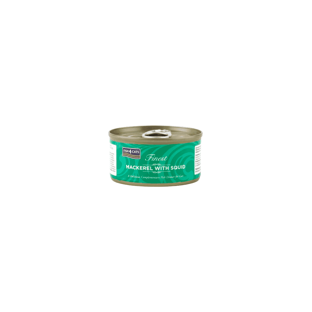 Fish4Cats Wet Food: Mackerel with Squid 10x70g