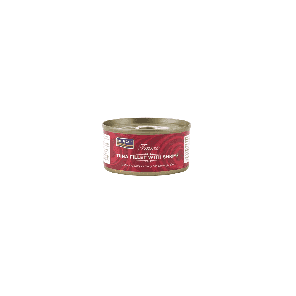 Fish4Cats Wet Food: Tuna Fillet with Shrimp 10x70g