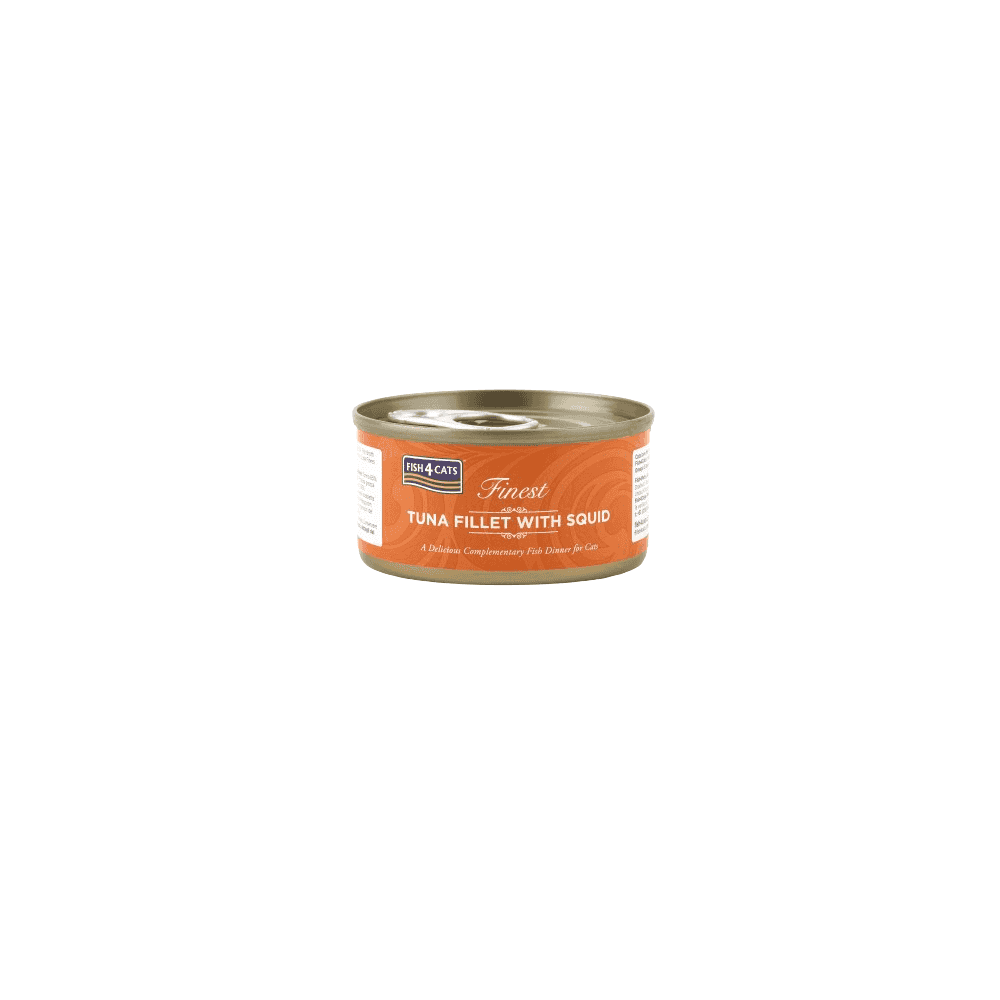 Fish4Cats Wet Food: Tuna Fillet with Squid 10x70g
