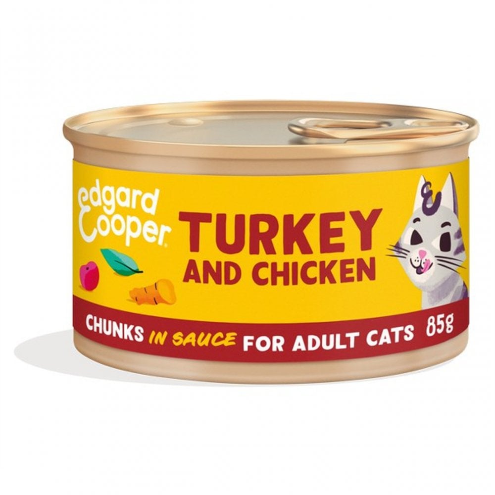 Edgard & Cooper Wet Cat Food: Turkey & Chicken Chunks 85g