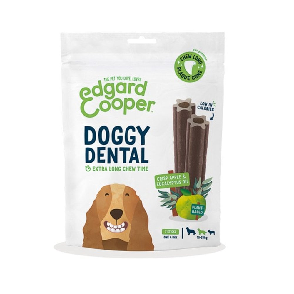 Edgard & Cooper Dental Sticks Apple & Eucalyptus Medium Dog 7pk