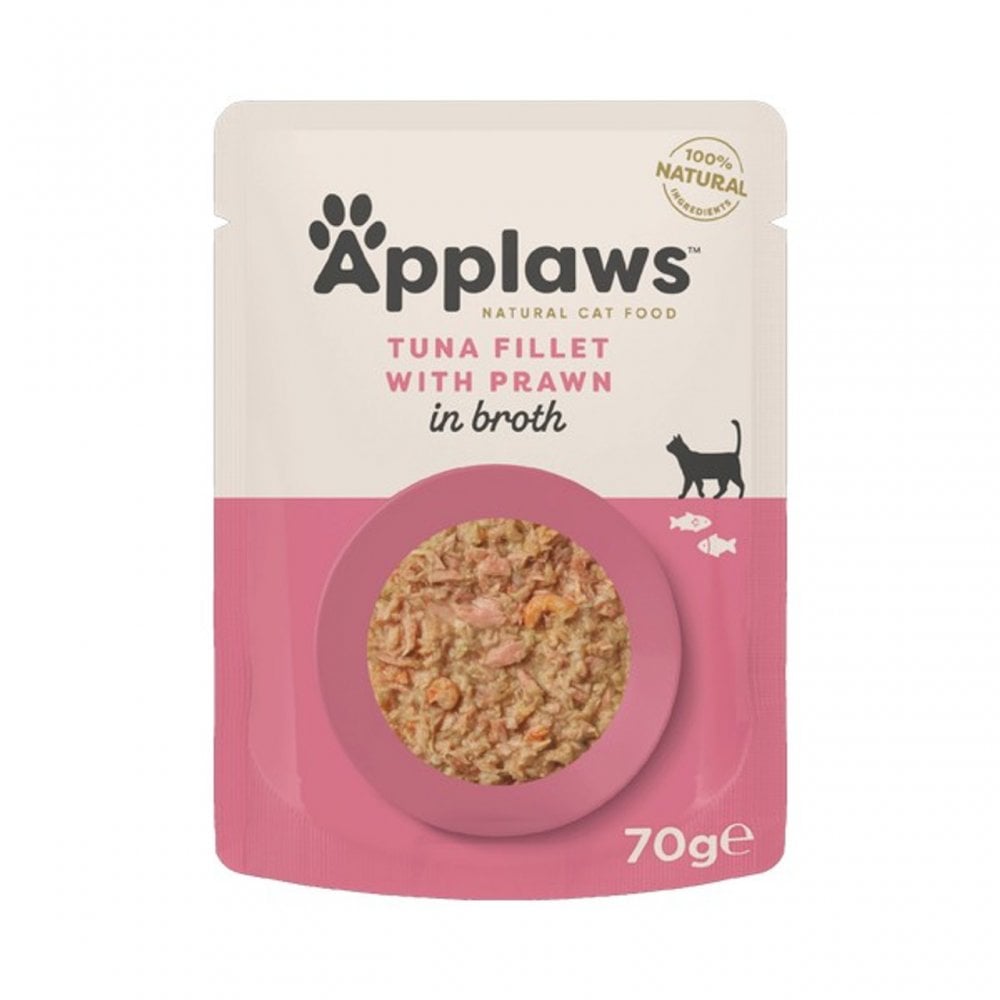 Applaws Wet Cat Food: Pouch Tuna Fillet with Prawn 70g