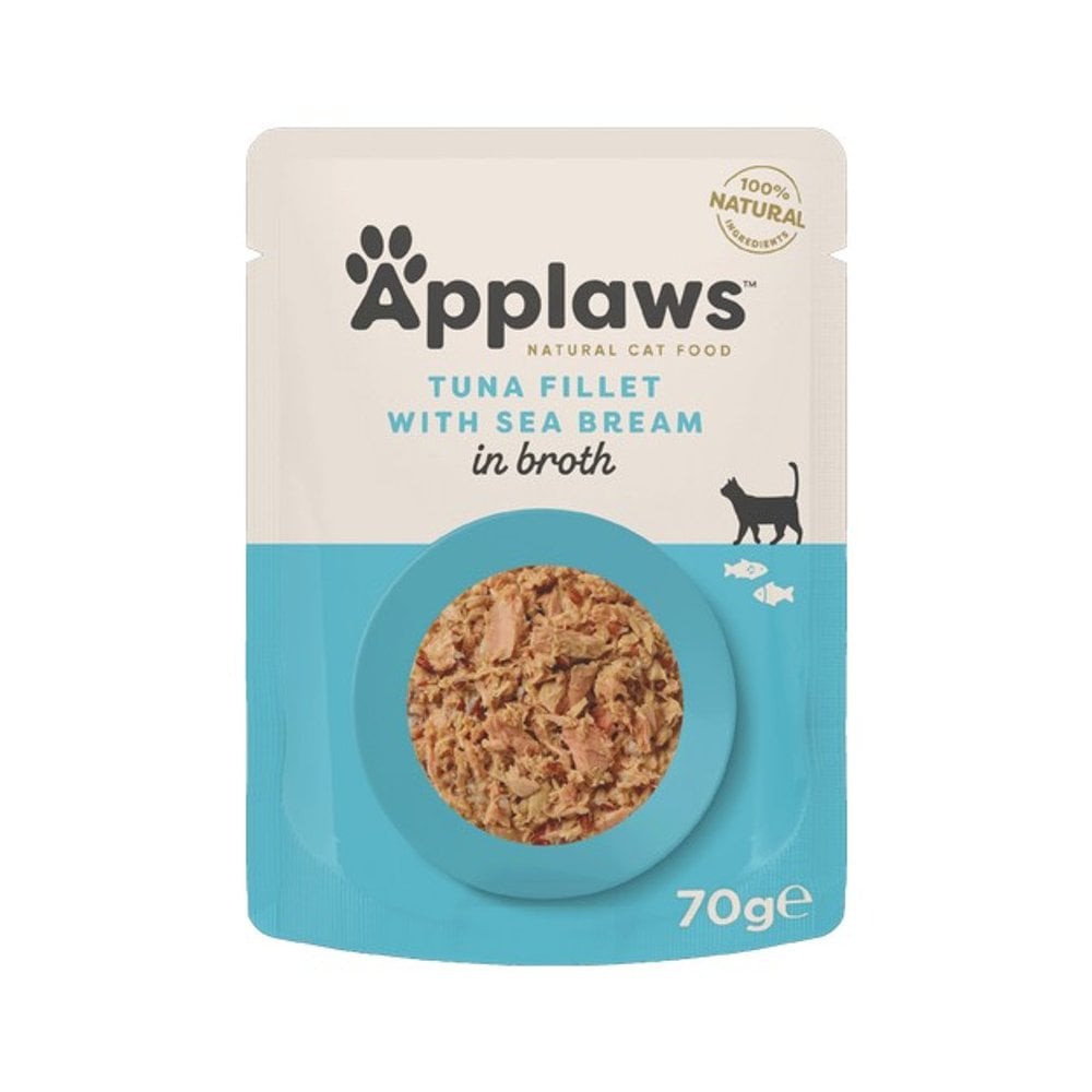 Applaws Wet Cat Food: Pouch Tuna Fillet with Sea Bream 70g