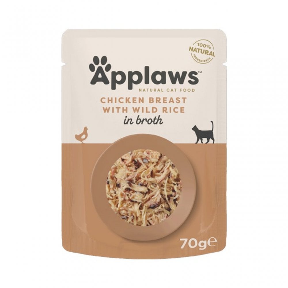 Applaws Wet Cat Food: Pouch Chicken with Wild Rice 70g
