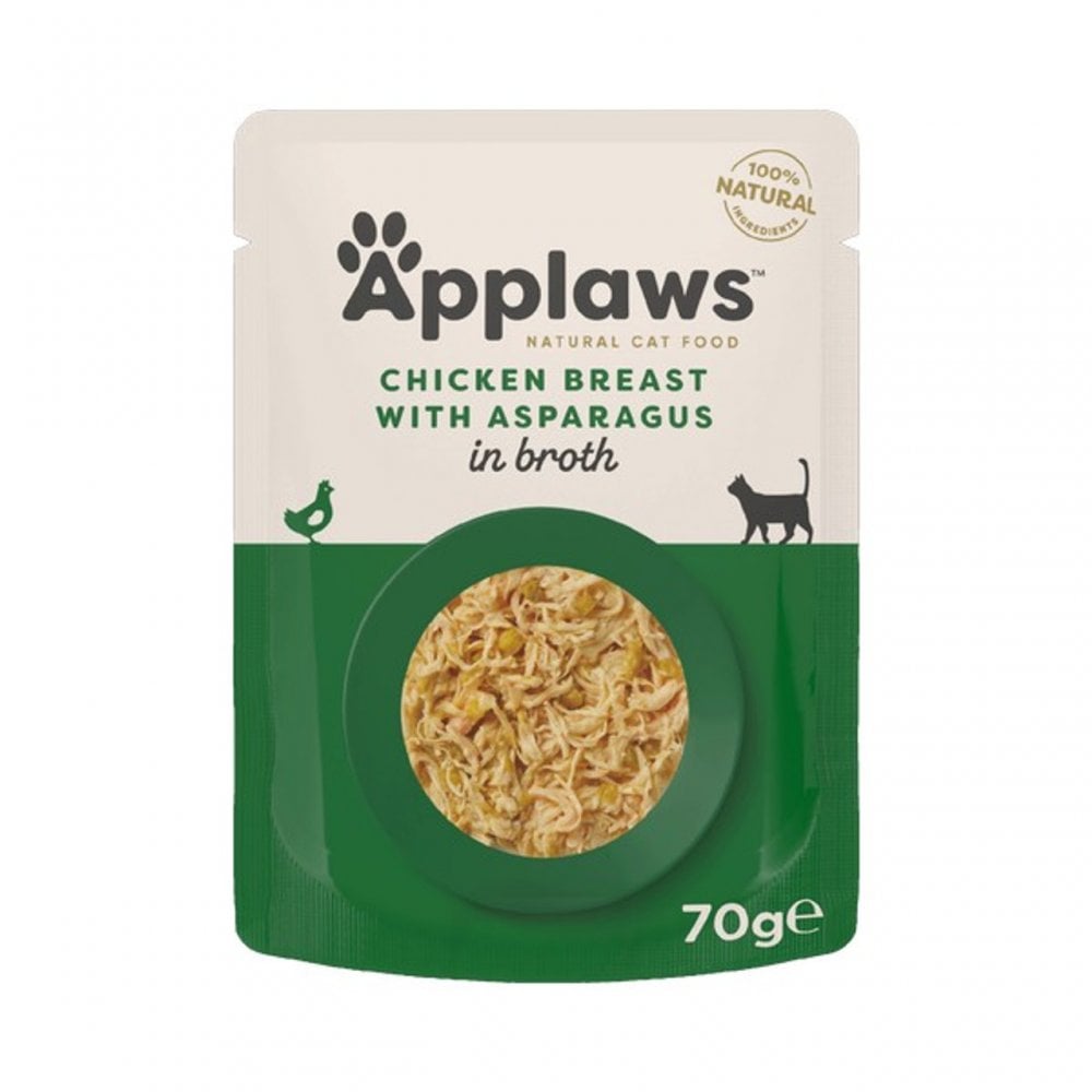Applaws Wet Cat Food: Pouch Chicken Breast with Asparagus 70g
