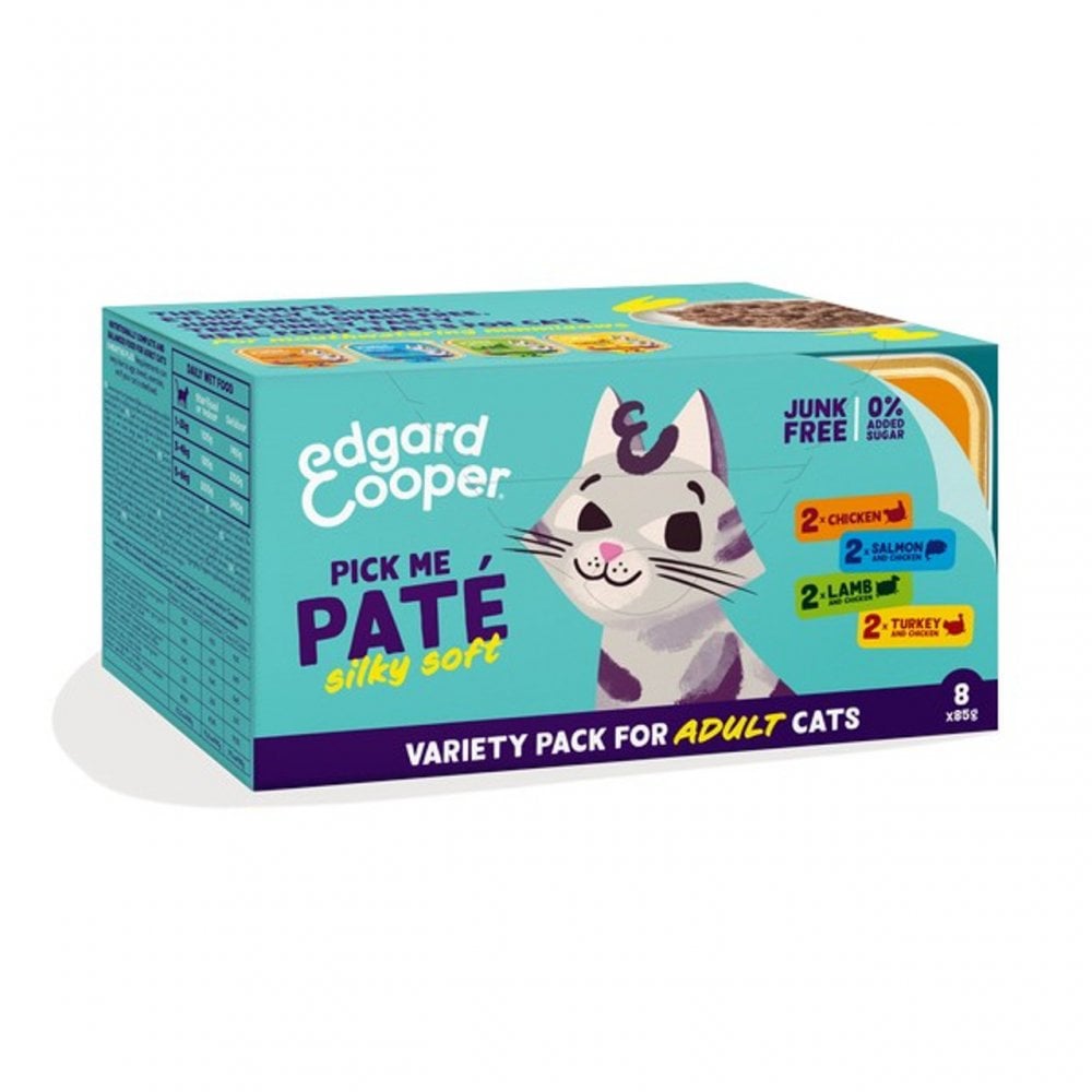 Edgard & Cooper Wet Cat Food: MultiPack Pate 8x85g