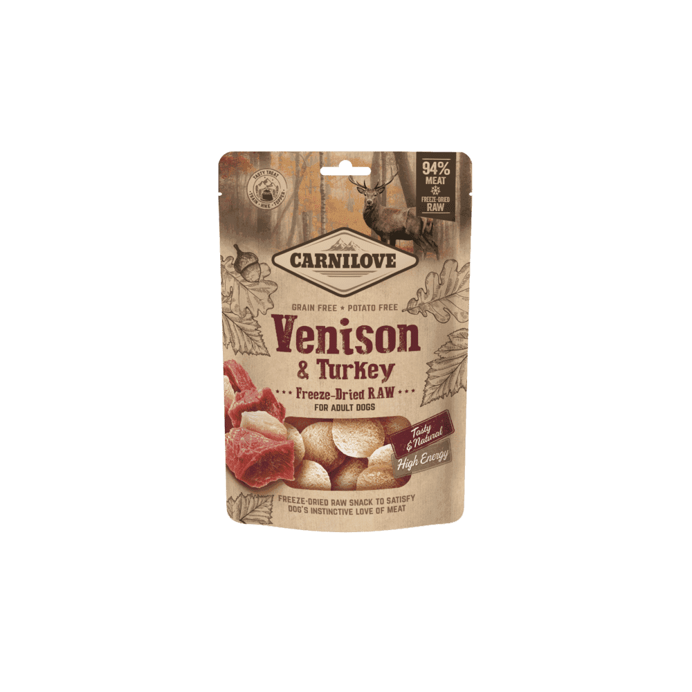 Carnilove Dog Treats: True Fresh Freeze Dried Venison & Turkey 60g