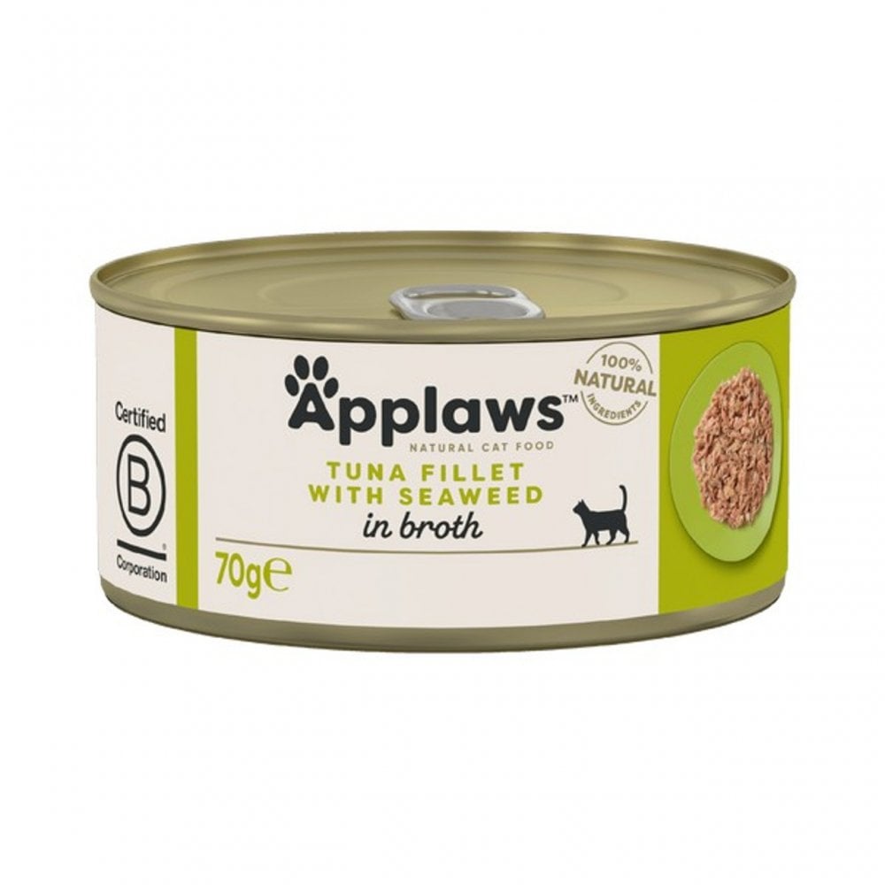 Applaws Wet Cat Food: Can Tuna with Seaweed in Broth 70g