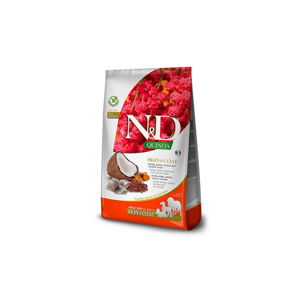 Natural & Delicious Quinoa Dog Food: Adult All Breeds Skin & Coat Herring & Coconut 2.5kg