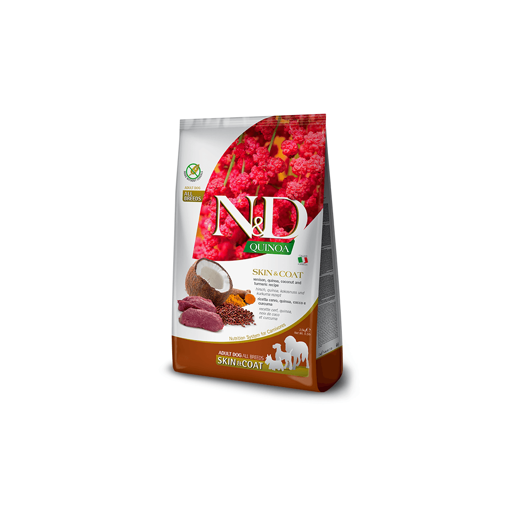 Natural & Delicious Quinoa Dog Food: Adult All Breeds Skin & Coat Venison & Coconut