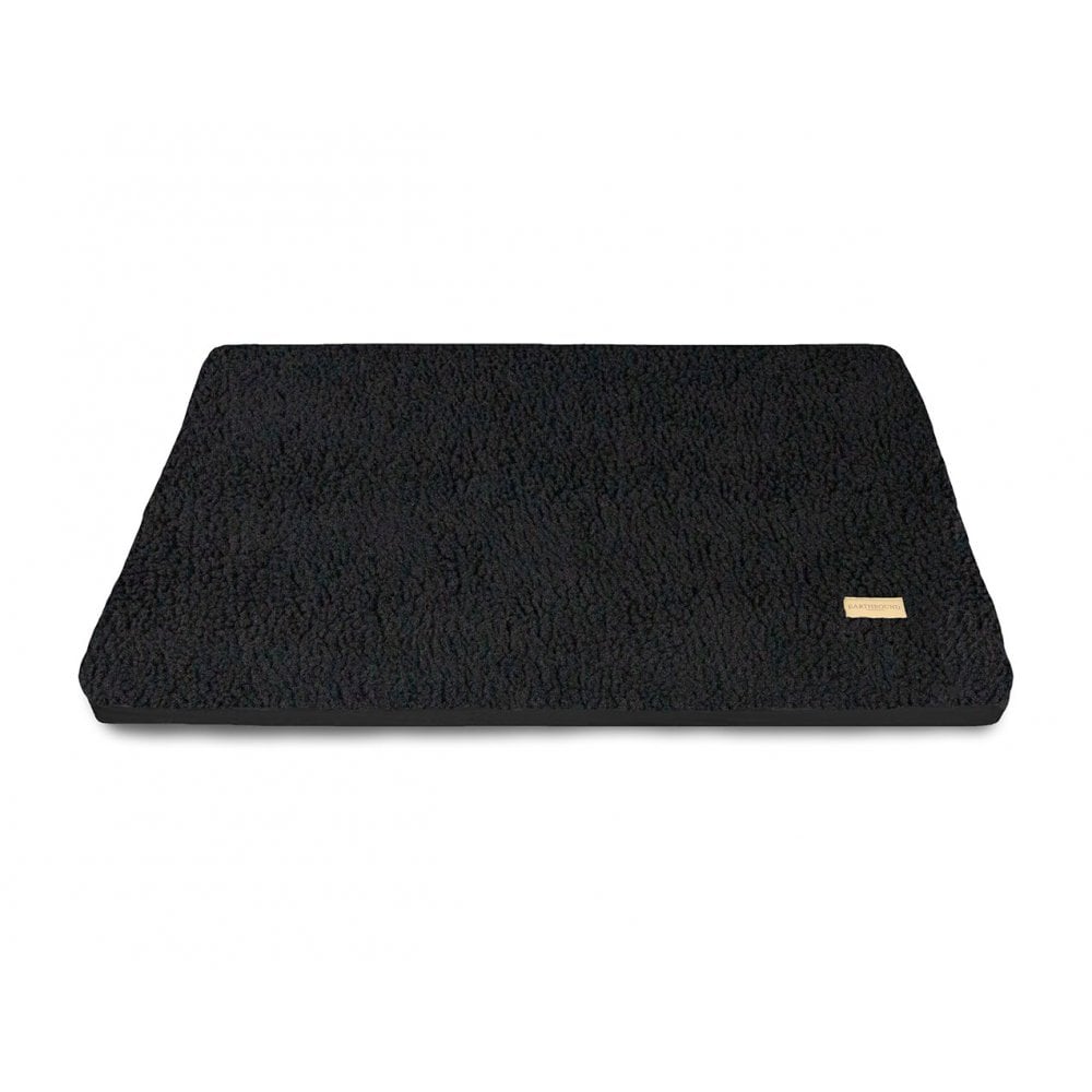 Earthbound Cage Mat Removable Cover Sherpa Waterproof Black