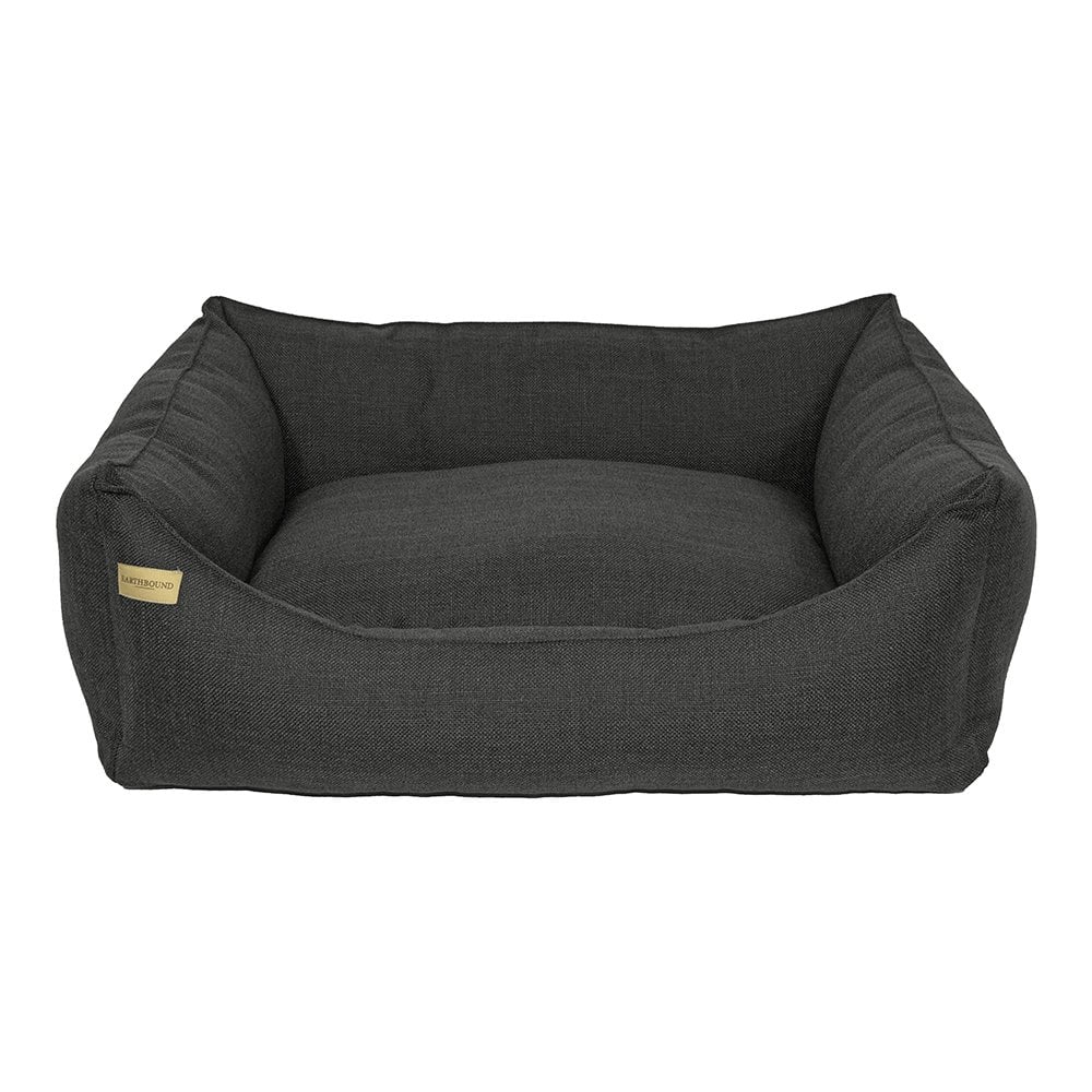 Earthbound Rectangular Removable Cover Weaved Bed Charcoal