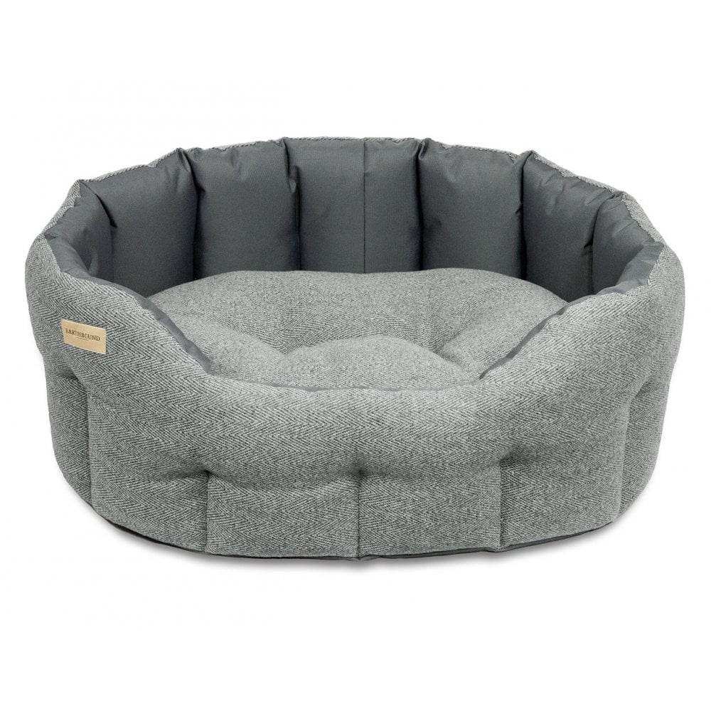 Earthbound Traditional Tweed & Waterproof Bed Steel Grey