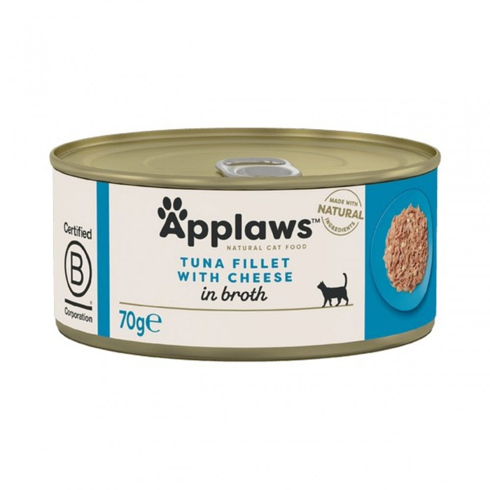 Applaws Wet Cat Food: Can Tuna with Cheese in Broth 70g